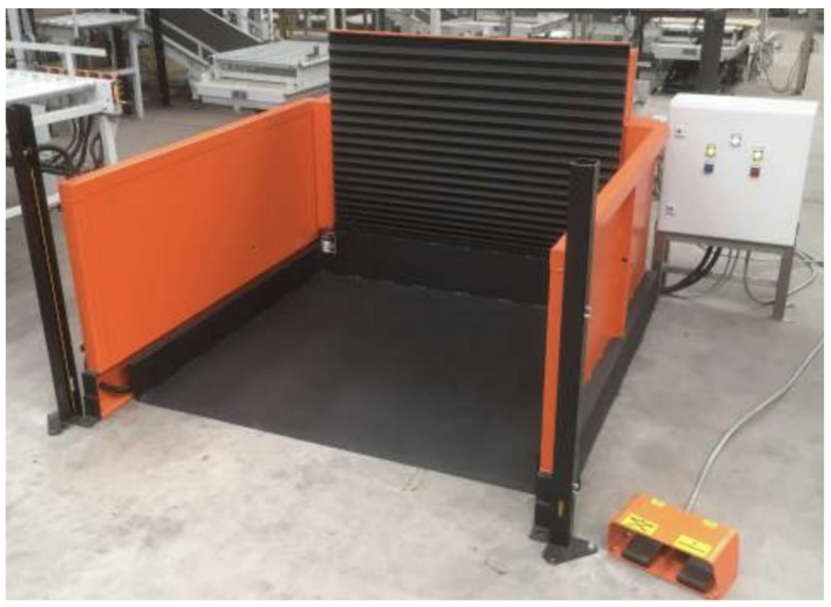 Low Level (Floor Loading) Pallet Lift Table complete with Light Curtain & Control Panel